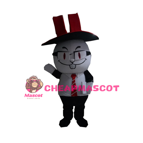 Cartoon Teacher Rabbit Mascot Costume 