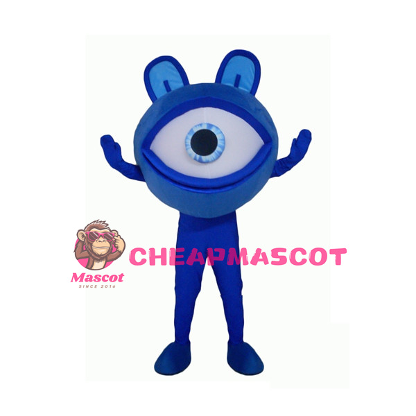 Big Blue Eye Monster Mascot Adult Costume 