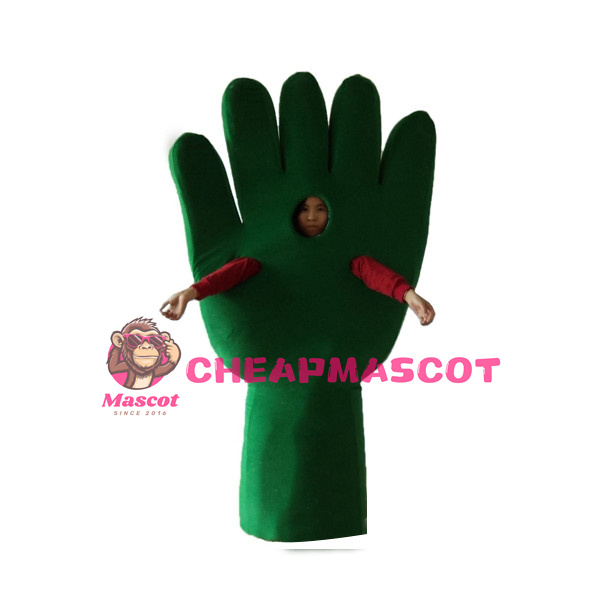 Deluxe Green Hand Lightweight Mascot Costume For Adult