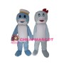 Cute Cartoon Couple Dolphins Mascot Adult Costume