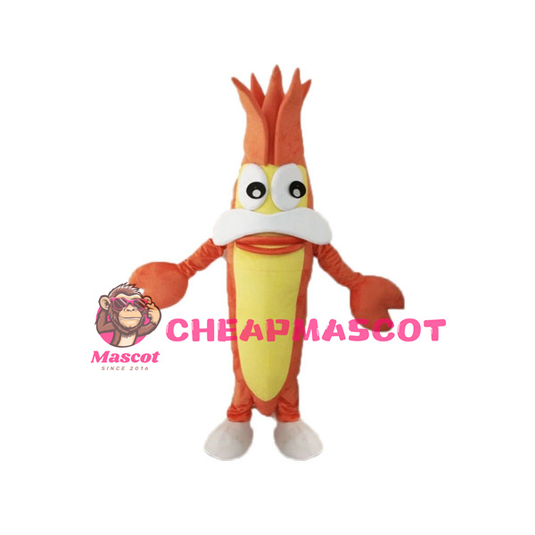 Cartoon Old Mantis Shrimp Cartoon Mascot Adult Costume