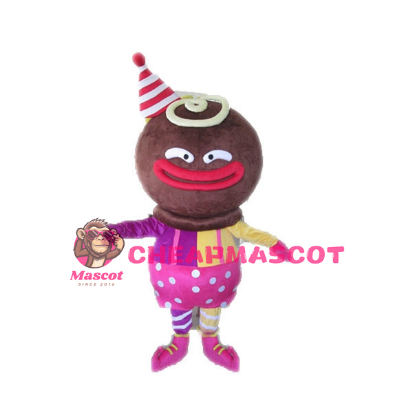 Clown Gingerbread Man Mascot Costume