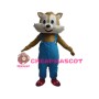 Cute Squirrel In Overalls Mascot Costume