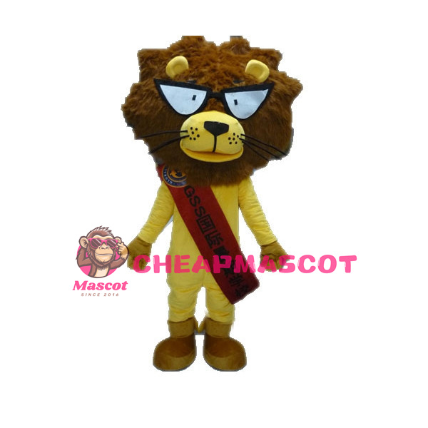 Advertising Cartoon Yellow Lion Mascot Costume