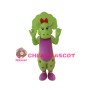 Outgoing  Baby Bop the Bright Green Triceratops Mascot Costume