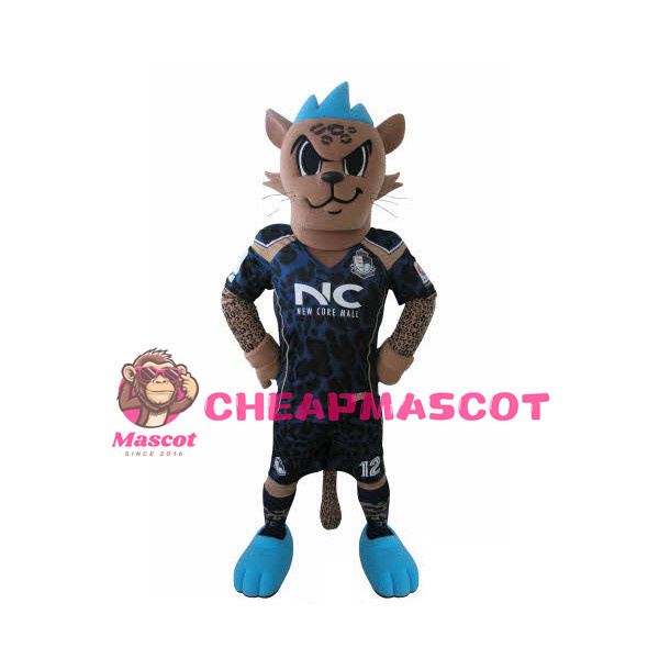 Football Cheetah Mascot Adult Costume