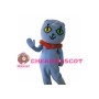 Cartoon Double Pupil Blue Cat Mascot Adult Costume