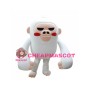 Angry White Gorilla Cartoon Mascot Adult Costume