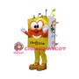 Adult Cartoon Yellow Book With Colorful Musical Notes Mascot Costume
