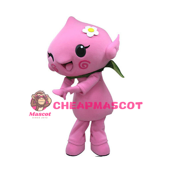 Cute Pink Peach Girl Mascot Costume