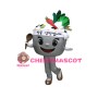 Cartoon Korean Meals In The Grey Bowl Mascot Costume