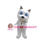 Cartoon White Dog Mascot Adult Costume