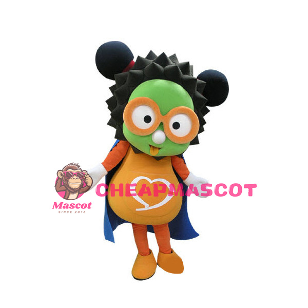 Cartoon Green Face Girl With Yellow Glasses Mascot Adult Costume