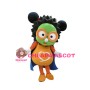 Cartoon Green Face Girl With Yellow Glasses Mascot Adult Costume