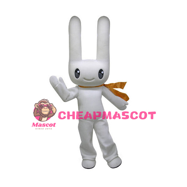 Cartoon White Rabbit Mascot Adult Costume