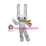 Cartoon White Rabbit Mascot Adult Costume