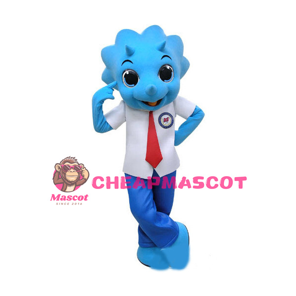 Student  Blue Triceratops Mascot Adult Costume