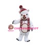 Clown White Bear Mascot Adult Costume