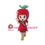 Lovely Apple Girl Cartoon Mascot Adult Costume
