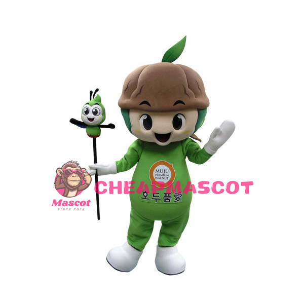 Green Plant Boy With Soil Mascot Costume