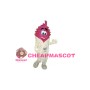 Adult Pink Cone Cartoon Mascot Costume