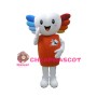 Colored Hair Snowman Mascot Adult Costume
