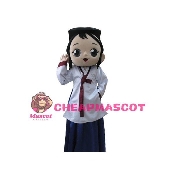 Cute Korean Girl Mascot Costume