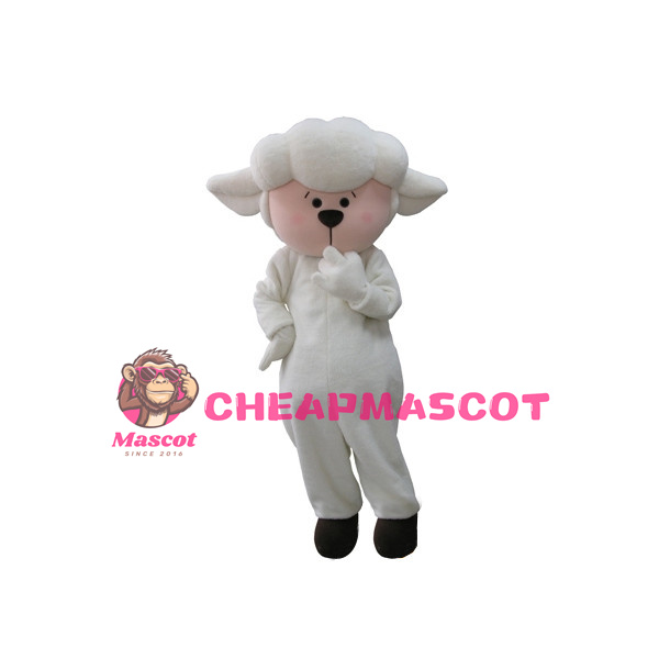 Adorable Cartoon Baby Sheep Mascot Adult Costume