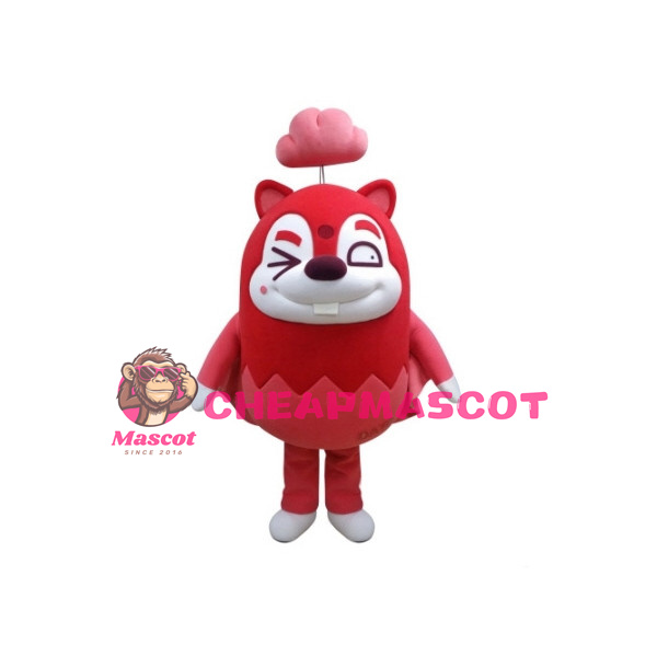 Cute Cartoon Red Fox In The Eggshell Mascot Adult Costume