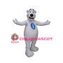 Smiling Big White Bear Mascot Adult Costume