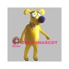 Yellow Dog With Big Purple Nose Mascot Adult Costume