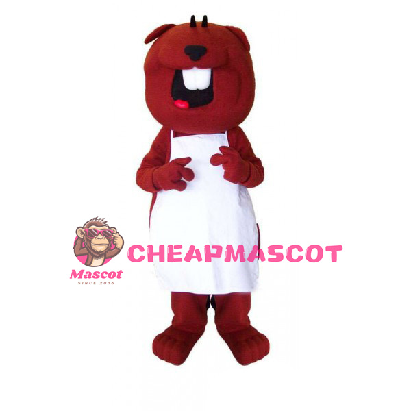 Lovely Cartoon Red Marmot Mascot Adult Costume