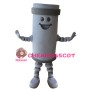 White & Gray Battery Cartoon Mascot Adult Costume
