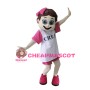 Pretty Girl Wearing A Bow Mascot Costume