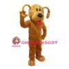 Yellow Dog With Its Tongue Out Mascot Adult Costume