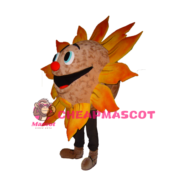 Adult Cartoon Sunflower Mascot Costume 