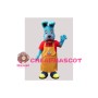 Blue Dog Wearing Apron Mascot Adult Costume