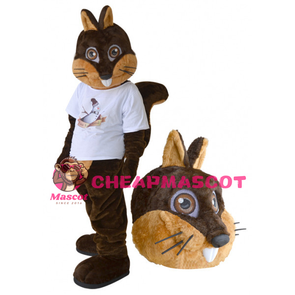 Adult Plush Brown Squirrel Mascot Costume