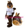 Adult Plush Brown Squirrel Mascot Costume