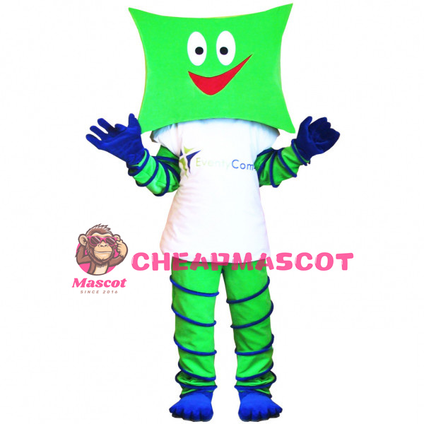 Green Pillow Cartoon Mascot Adult Costume