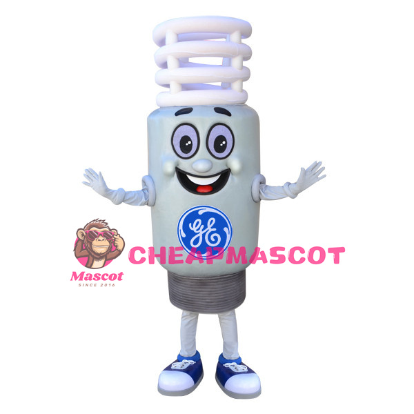 Huge Cartoon GE energy smart spiral CFL Mascot Adult Costume