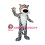 Adult Plush White Tiger Mascot Adult Costume