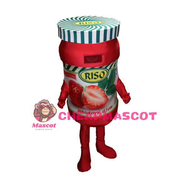Strawberry Jam Bottle Mascot Adult Costume