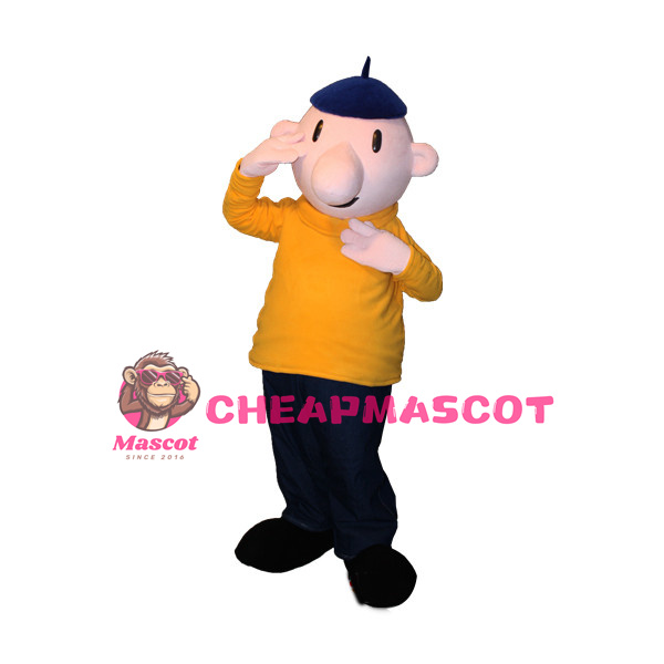 Boy With Big Nose Mascot Costume 