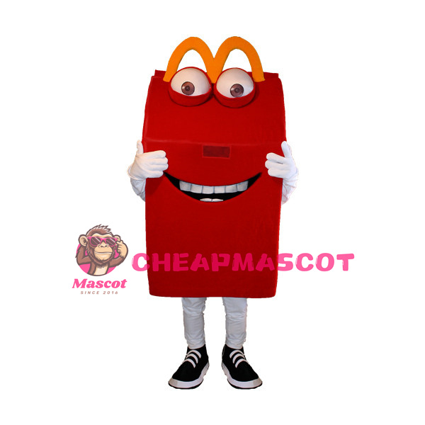 Cartoon Red Box Mascot Adult Costume 