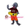 Sea Lion Wearing Swimming Ring Mascot Adult Costume 