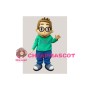 Boy With Glasses Mascot Adult Costume 