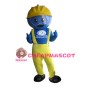 Cartoon Blue Face Engineer Mascot Adult Costume 