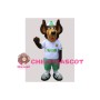 Smiling Brown Dog With Big Ears Mascot Adult Costume 
