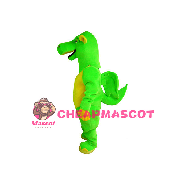 Green & Yellow Flying Dinosaur Mascot Adult Costume
